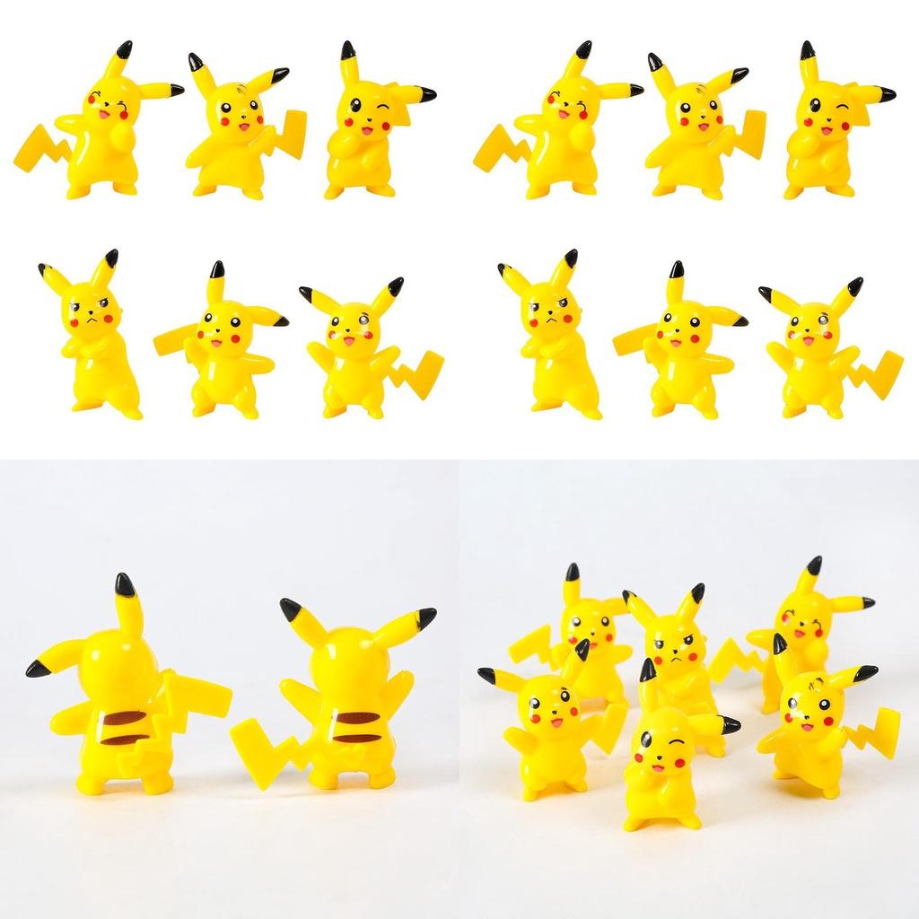 Adorable Pikachu Cartoon Anime Figure Model Doll Set Perfect For Cake Decoration And Gifts