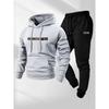Mens Hooded Sweatshirt Set Long Sleeve Top Pants Casual Sportswear Loose Fit