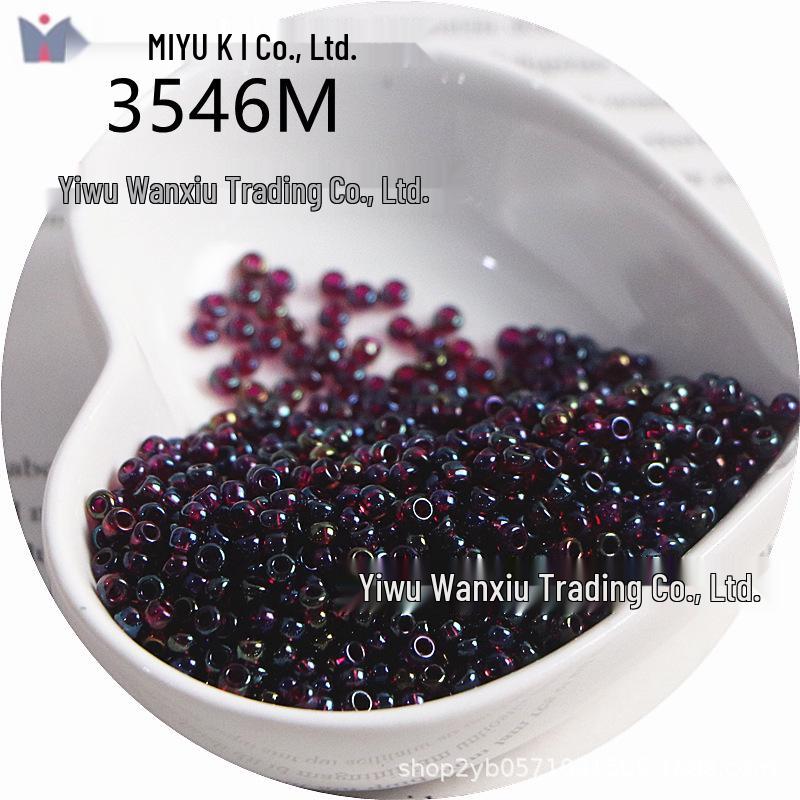 Miyuki 3mm Iridescent Silver-Lined Seed Beads for DIY Crafting, Bracelets, and Necklaces