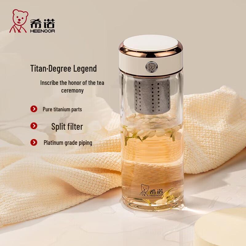 Heenoor Portable Tea Infuser Glass Bottle
