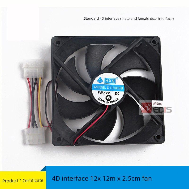 

15 Lights Led Streamer Colorful Luminous 12025 Desktop Computer Case Fan 12cm Cooling Fan 12cm oily black without lamp