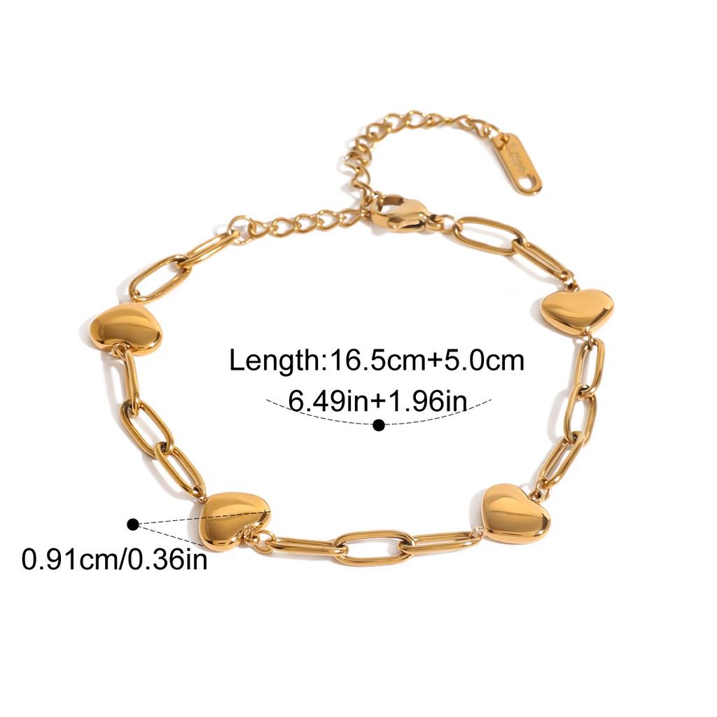 Yori Waterproof 18K Gold Plated Geometric Stainless Steel Finger Bracelet for Women High Quality Korean Dainty Jewelry Gift