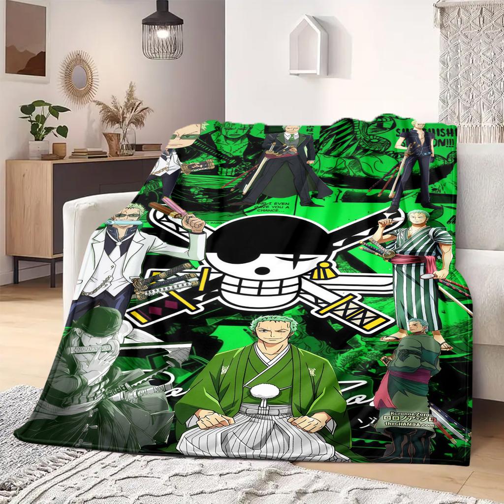Roronoa Zoro Print Blanket Warm Comfortable Flannel Blanket Suitable for Bedrooms,Sofas, Beds,Chairs,Travel -QIAO126