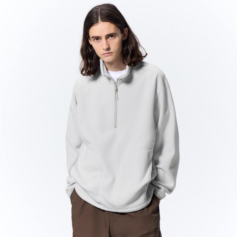 

GU by Uniqlo Пуловер из микрофлиса с застежкой-молнией на половину длины