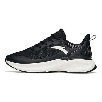 Kreative Serie Dämpfung Stoßabsorption Rutschfest Verschleißfest Atmungsaktiv Low-Top Laufschuhe Damen Sneaker Schwarz Grau 122215518-1