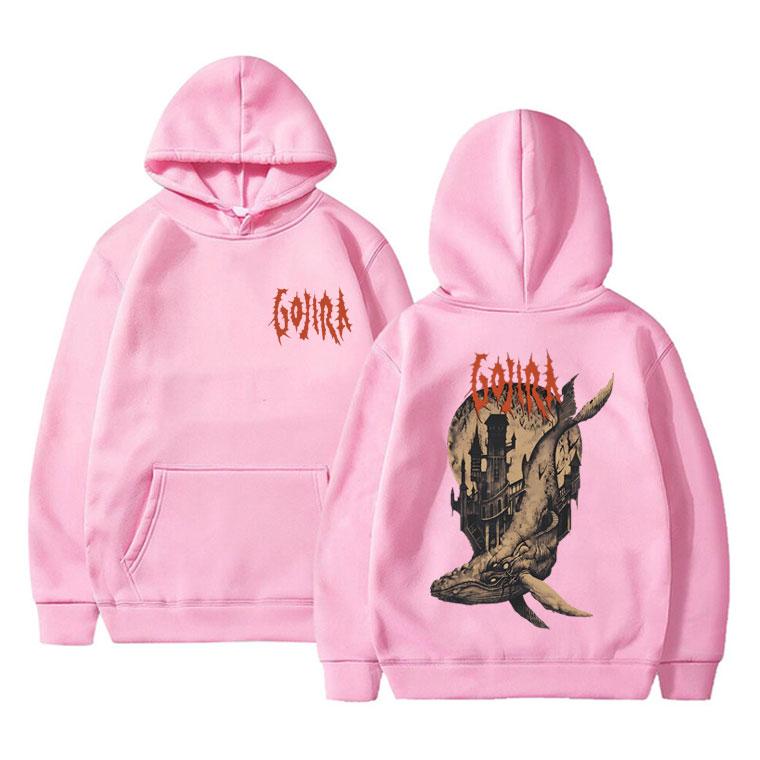 French Metal Band Gojira From Mars To Sirius Flying Whales Vintage Rock Double Sided Print Hoodie Male Fashion Loose Sweatshirt