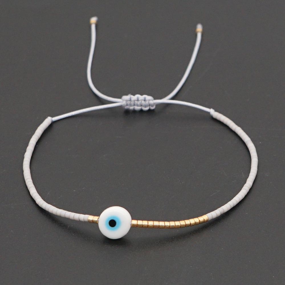 Vlen Women's Turkish Evil Eye Bracelet for Good Luck & Positive Energy Miyuki Beads Jewelry Gift Protection Pulseras