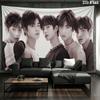 TXT Art Wall tapestry, aesthetic printed fabric blanket, suitable for bedroom, living room, and home decor.