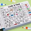 Focus and Attention Kid's Search Items Book Handwriting Exercise Look & Find Game Book  Interactive