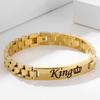 Braccialetti Rigidi Personalizzati con Incisione Nome ID Donna Acciaio Inossidabile Colore Oro Personalizzato Per Uomo Braccialetto da Polso con Lettere Gioielli Bangle alla Moda