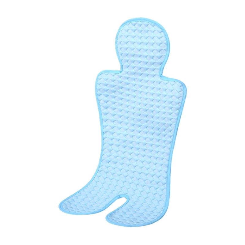 

Universal Baby Cooling Pad Pushchair Seat Lining Soft & Breathable Pram Cushion Mat for Strollers and Dining Chair 1 светло-синий