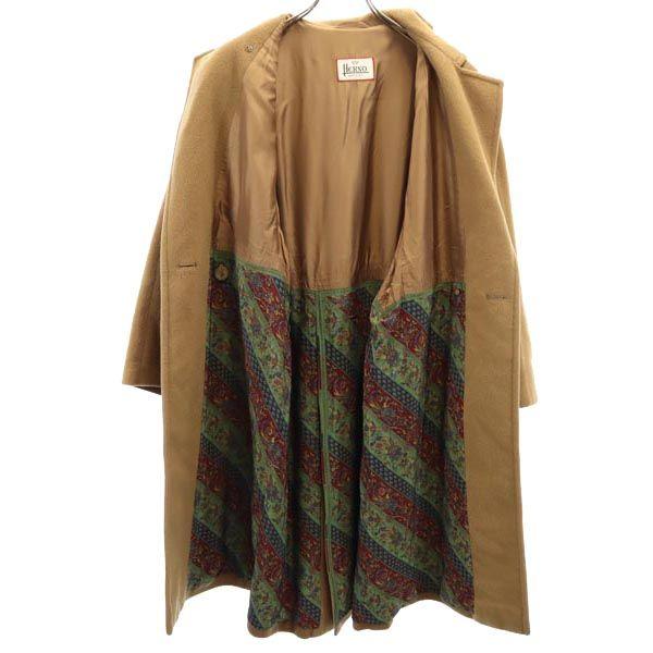 Herno Made In Italy Long Sleeve Wool Coat Brown Women Used