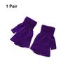 1 Pair Knitted Half Fingertip Gloves Unisex Stretch Elastic Fingerless Mittens Road Cycling Riding Biking Warm Women Men