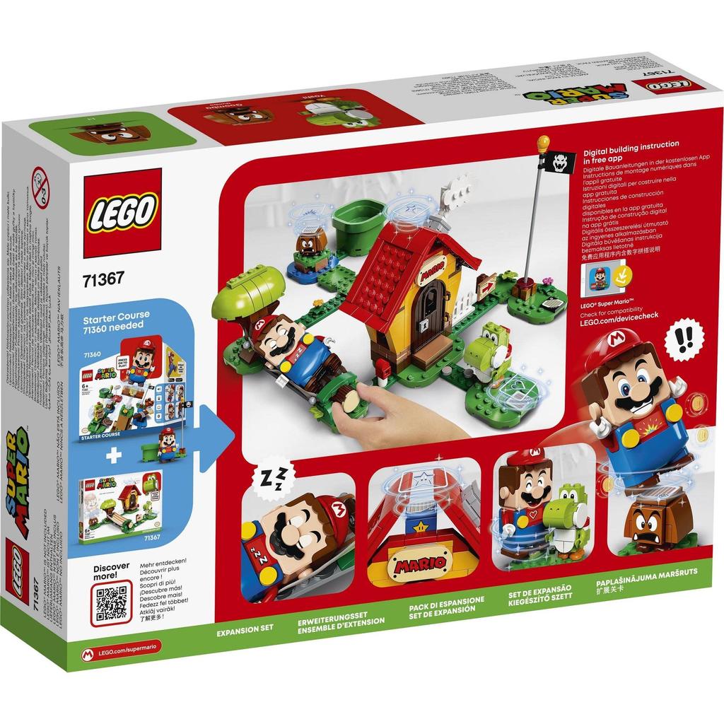 LEGO Super Mario Yoshi and Mario House 71367 - Toy, Video Game, House, Boys, Girls, Ages 6+
