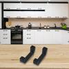 2PCS Thickened Cabinet Door Handles 90mm/120mm/180mm Black Plastic Industrial Cabinet Handles Furniture Hardware Accessories