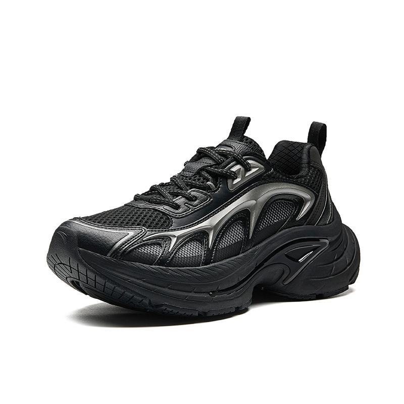 Anta Starburst Men Retro Trend Casual Dad Shoes Black Metallic Silver 112528857-3