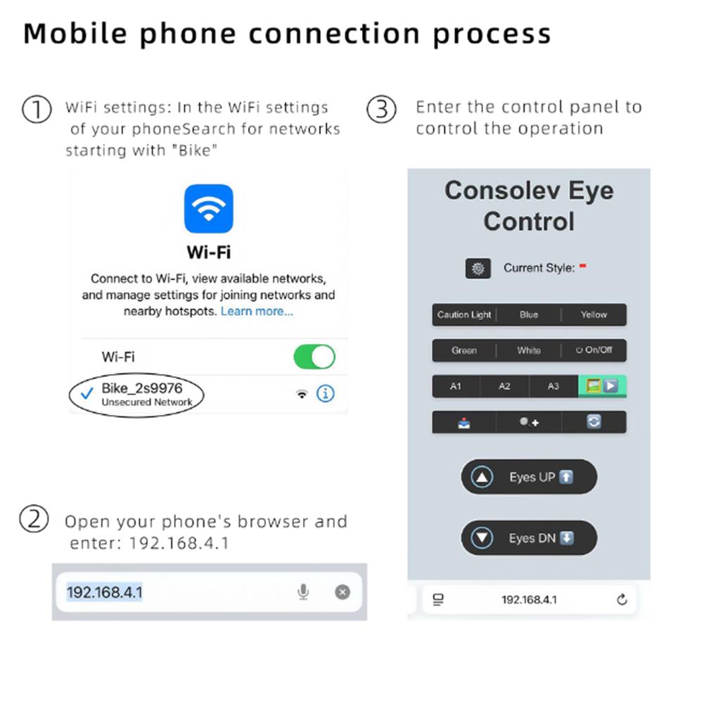 Motorcycle Bicycle Rearview Mirror Decorative Lights Dual 3D Dynamic Devil Eye LED Light Retrofit Kit For Night Riding