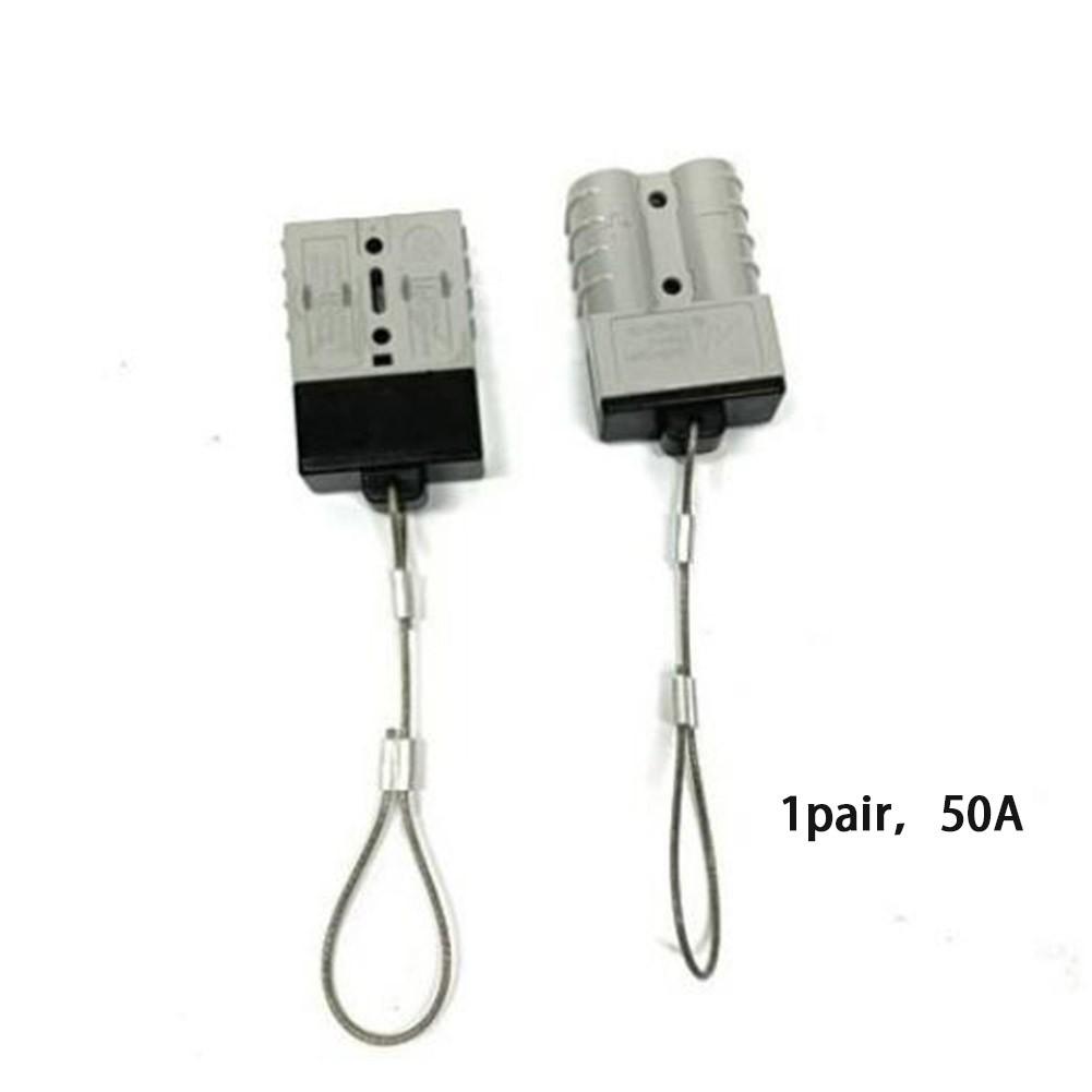 1 Pair 50AMP Forklift Power Connector Plug End Cap Inner Connector Dust Cover