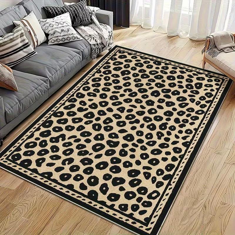 Retro Leopard Print Style Carpet Living Room Home Decor Sofa Rug Bedroom Bedside Rug Kitchen Coffee Table Floor Mat Door Mat