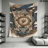 Compass Wall Tapestry Aesthetic Wall Hanging Printed Fabric Blanket Decorative Tapestries for Bedroom Living Room Home Decor