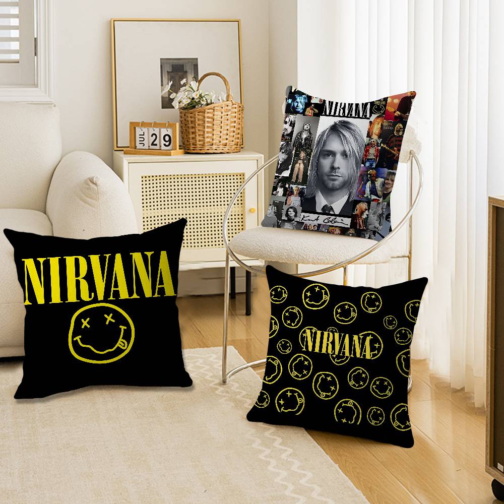 NNirvanas Band Pillow Gifts Home Office Furnishings Bedroom Sofa Car Cushion Cover case xcm