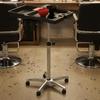 Rolling Salon Tray Cart Raised Lip Height Adjustable for Stylists