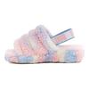 UGG Fluff Yeah Slide Cali Collage Fashion Comfortable Slide Sandals Women Sandals Rainbow 1120070-PSTR