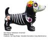 Halloween Ornament Skeleton Cat Dog Shape Resin Statue Indoor Outdoor Cat Sculpture Haunted House Desktop Decor