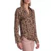 Camisa Estampada con Volantes WJCD0501F para Mujer