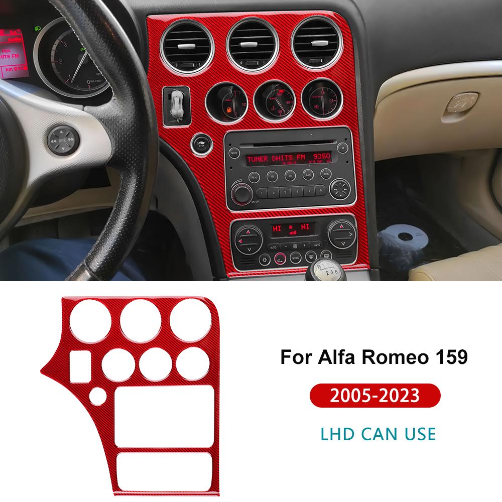Soft Carbon Fiber Center Console Panel Frame Sticker For Alfa Romeo 159 2005-2018 2019 2020 2021 2022 2023 Car Interior LHD RHD