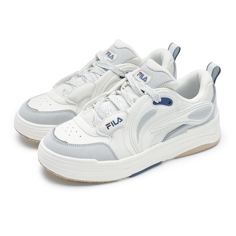 FILA Vibe Comfortable Versatile Durable Low-Top Skate Shoes Men sneaker White Gray F12M512201FGV