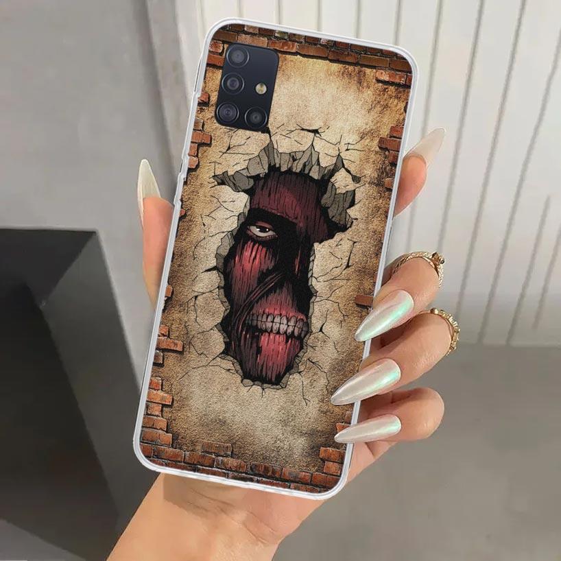 

Attack Anime Phone Case for Samsung Galaxy A52 A32 A22 A12 A02S A50S A30S A10S Note 20 Ultra 10 Plus S10 A31 A20 A71 A72 Galaxy Samsung A12 5G