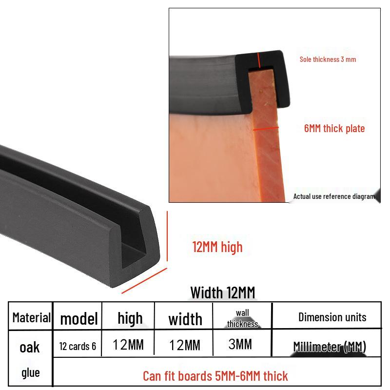 U-Shaped Rubber Anti-Collision and Edge Trim Sealing Strip
