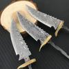 Handmade Damascus Steel Fixed Blade Knife Blanks Diy Semi-finished Billets Accessories outdoor Camping Hunting paring Tool Parts