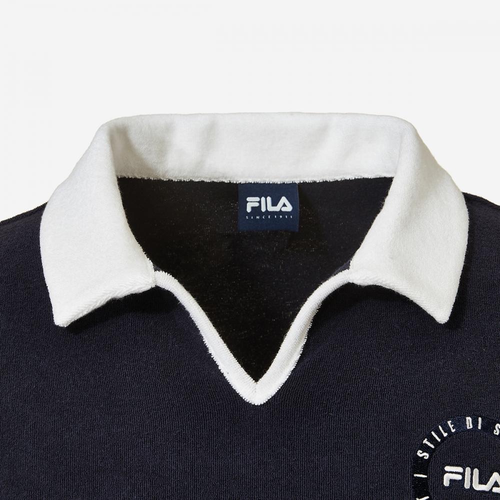 Fila Woman CoTTon Terry Collar T shirT fs2Tsg2452f Ina