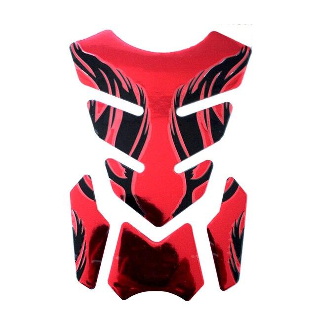 1pc Motorcycle Tankpad Sticker Fishbone 3D Tank Pad Stickers Oil Gas Protector Cover Decoration Flame Motorcycle Accessories
