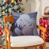 Cartoon Anime Devils Line-L Pillow Case Silky Short Plush With Invisible Zipper Dustproof Sofa Cushion Cover For Home Decor
