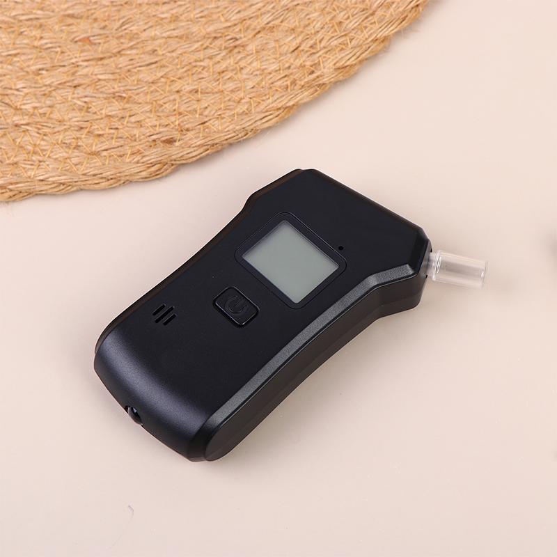 Digital Lcd Breath Alcohol Tester Portable Breathalyzer Detector For Drunk Driving Test With 5 Replaceable Mouthpieces