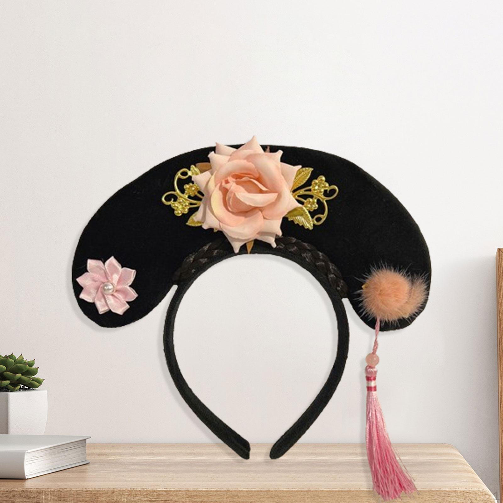 

Китайский головной убор, древняя заколка для волос, украшение, повязка на голову принцессы, повязка Цин Style F