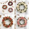 Seasonal Silk Flower Wreath With Peony For Home Wall And Door Decor