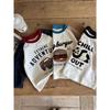 Boys Long Sleeve Cotton T Shirt with Cartoon Embroidery for Spring Autumn