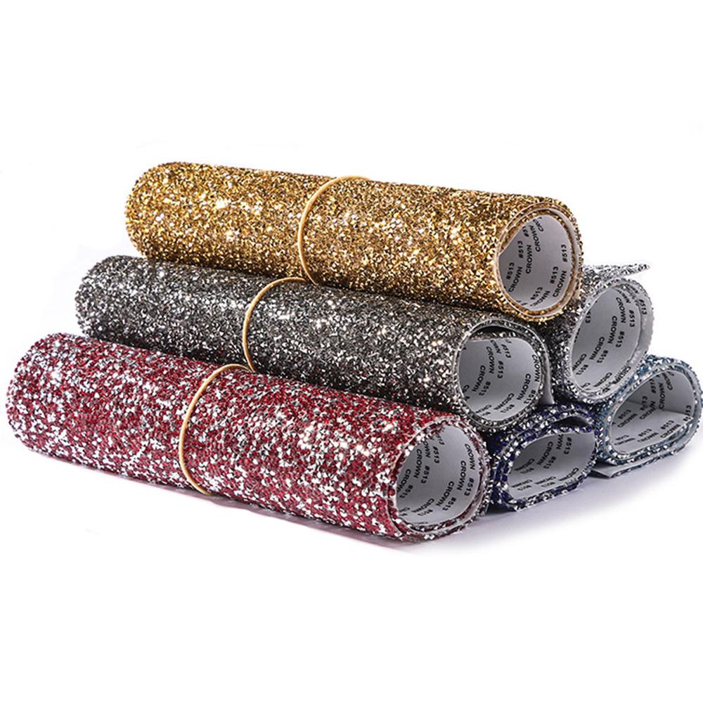 Phone Case Car Wedding Glitter Strass Band Crystal Mesh Trim Resin Applique Rhinestones Sticker