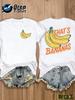 Fun Banana-themed Decorative Text, Humorous Design, Double-sided Print, , Round Neck, Regular Fit, S