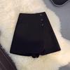 Women's Gray High-Waist A-line Wide Leg Skirt Shorts - Spring/Summer 2025 Collection