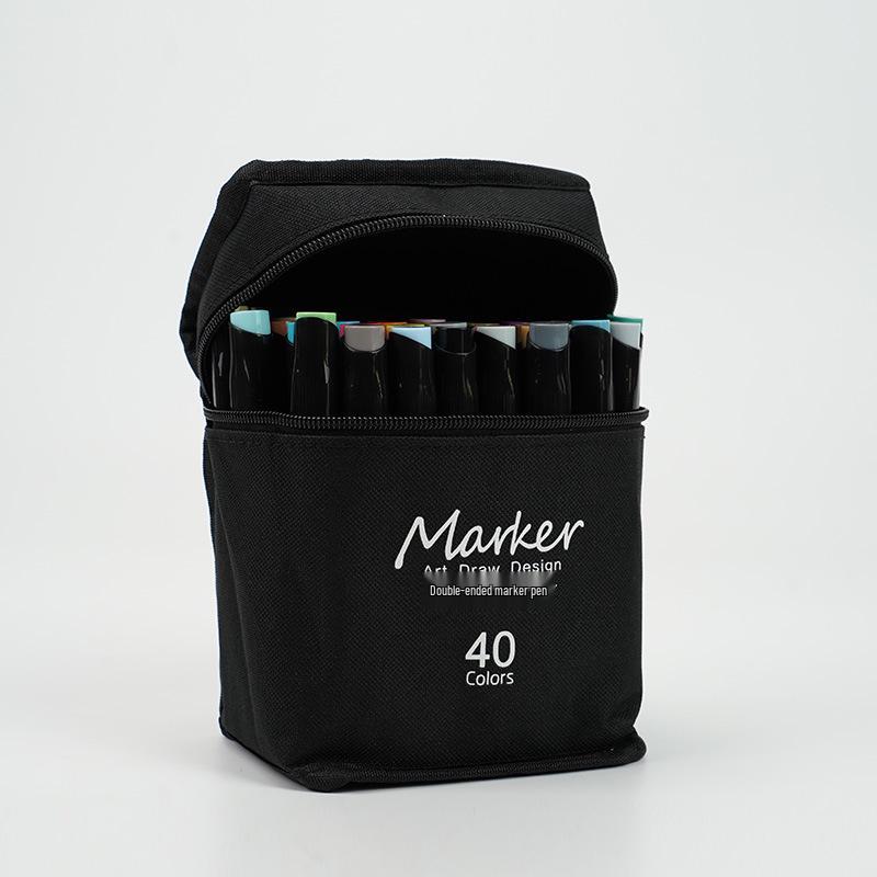Dual-Tip Alcohol Markers: Fast-Drying, Smudge-Free, Ideal for Student Art and Anime, Full Color Range.