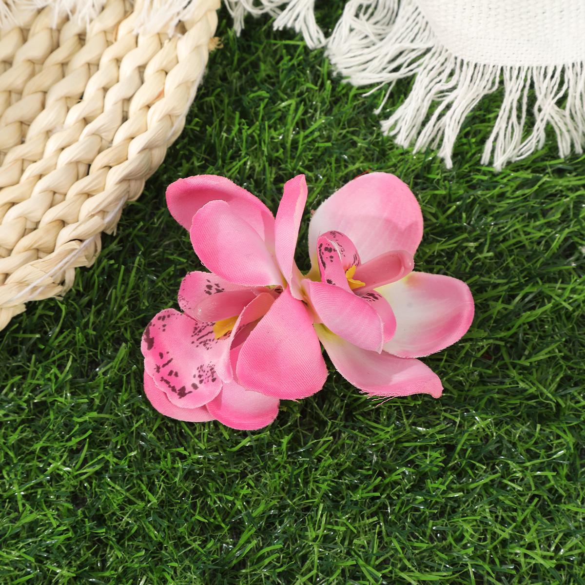 

AWAYTR Искусственная пятнистая орхидея, цветочная заколка-уточка для волос, зажимы для волос, головной убор на День святого Валентина, аксессуары для волос для девочки, фестивальный подарок