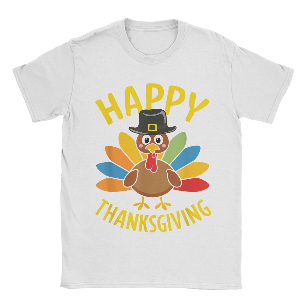 Streetwear TShirt Happy Thanksgiving Family Turkey Day Cotton T Shirts  Tee Shirt for Adult Summer Y2K Short Sleeve Top Tees