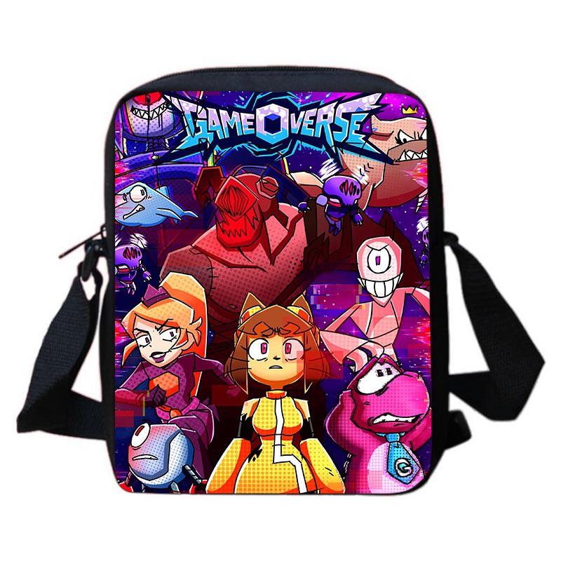 Kids Cartoon Crossbody Bag School Durable Oxford Fabric Shoulder With Fun Print Ages 6-12