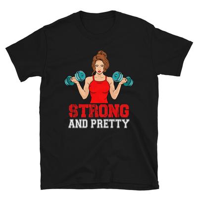 Strong & Pretty Bodybuilding Gym Fitness Muscle T-Shirt
