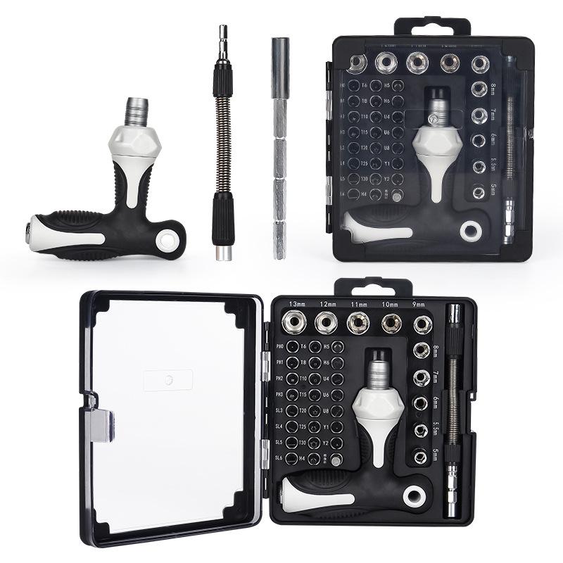 38-in-1 Multifunctional Ratchet Screwdriver Set for Household Maintenance